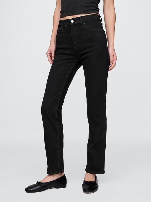 Gap, High Rise '90s Slim Straight Jeans in True Black