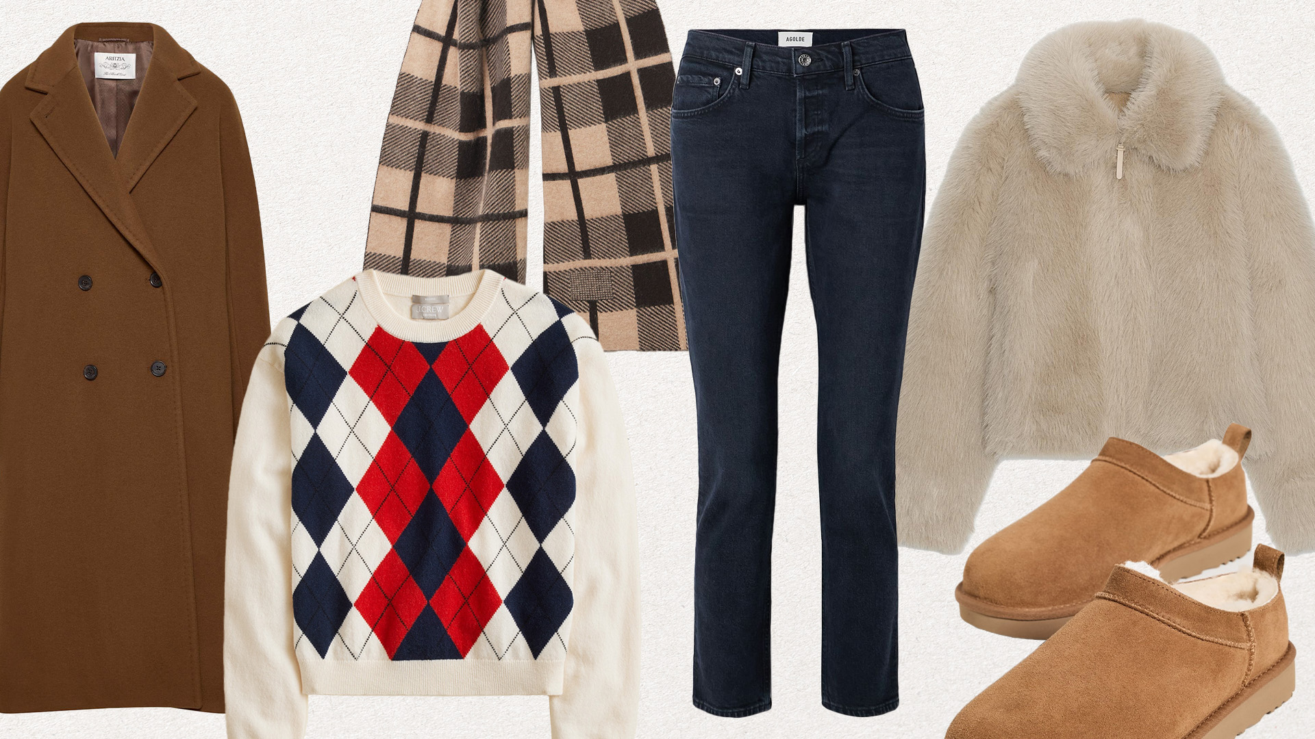 Collage of fall fashion items