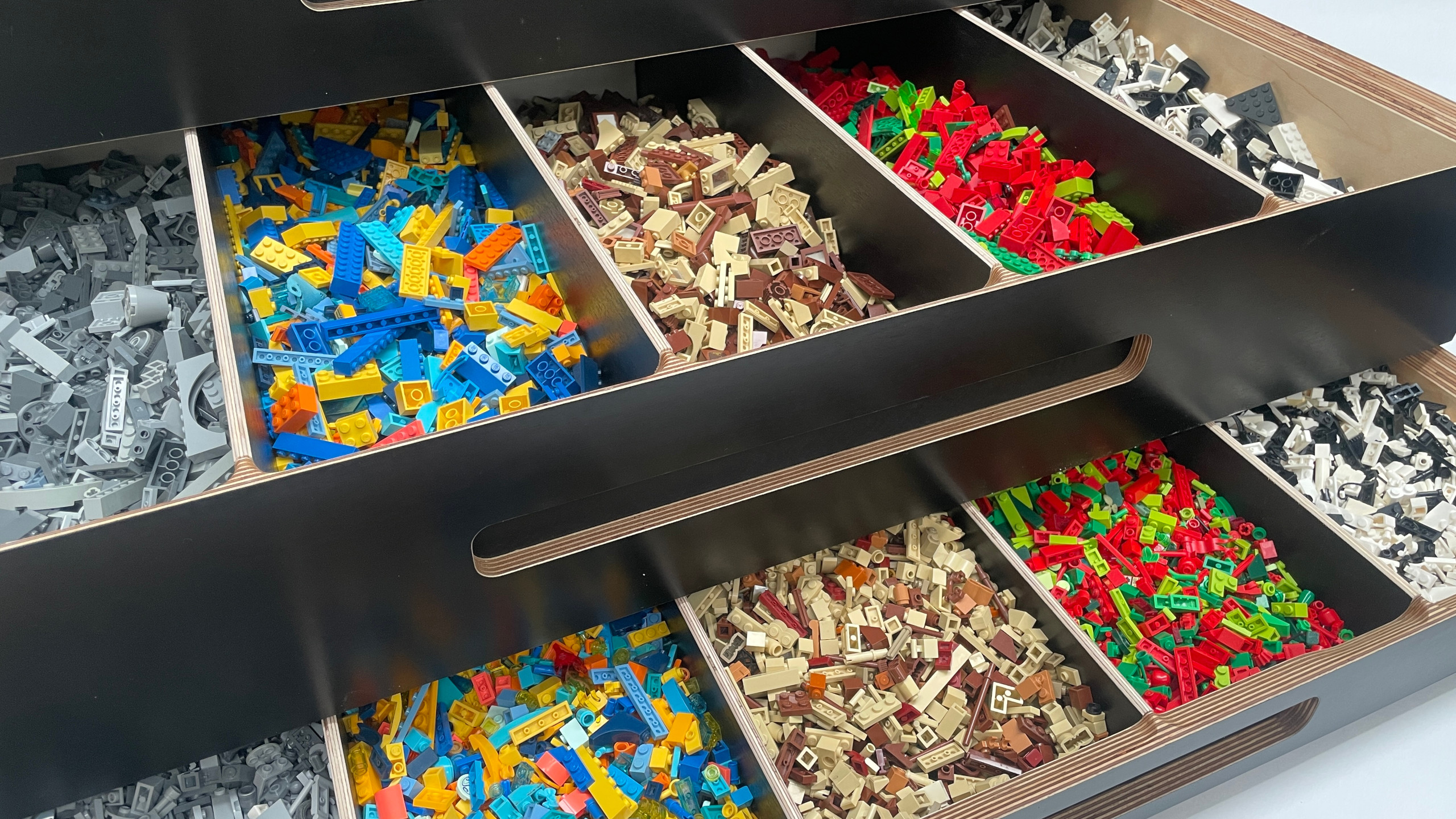 Large Brickle Lego sorted in black