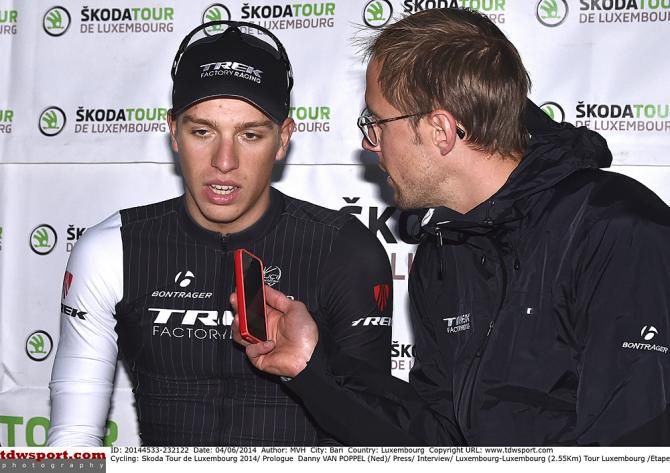 Danny van Poppel (Trek) is interviewed