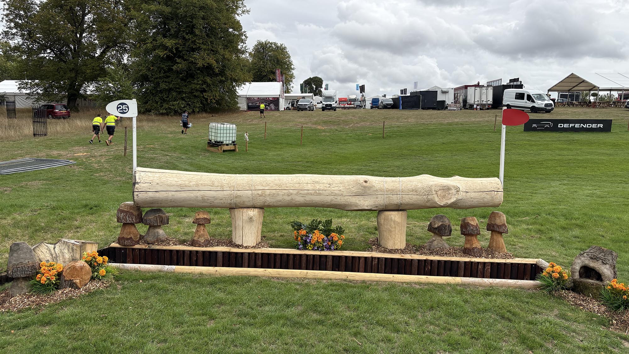 Log and ditch on the Burghley cross-country course 2026