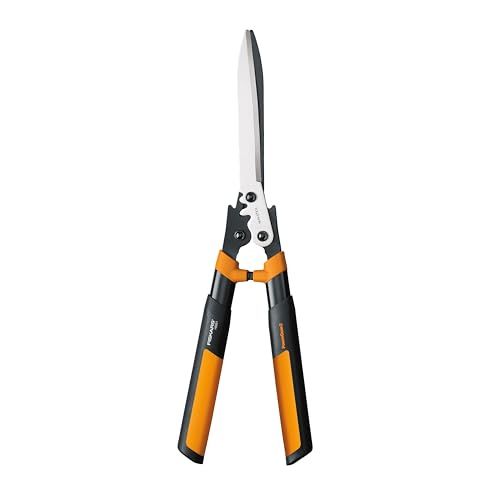 Fiskars 23-Inch Hedge Shears, Bush Trimmer With Powergear2 Technology That Multiplies Power for Less Effort, Softgrip Handles With Shock-Absorbing Bumpers