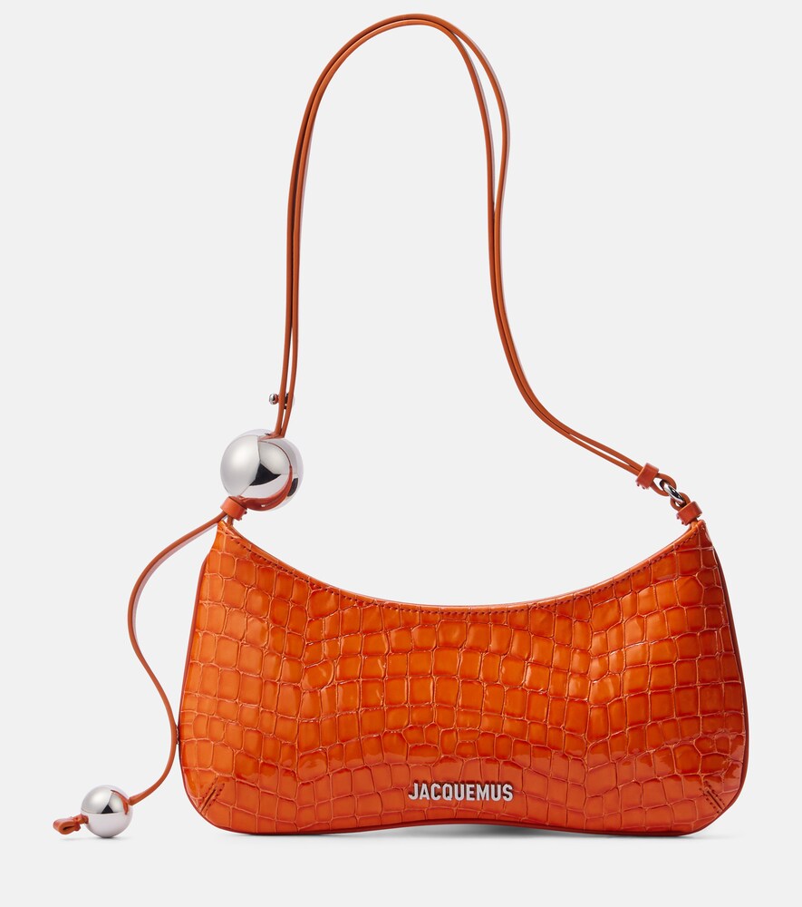 Bisou Perle Leather Shoulder Bag