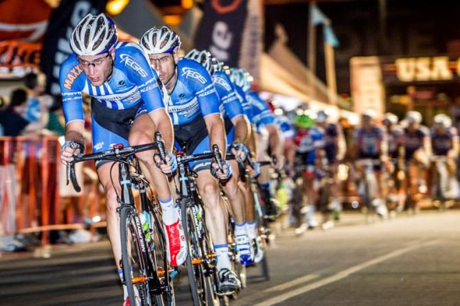 Adrian Hegyvary (UnitedHealthcare) leading the blue train to the win in Las Vegas.