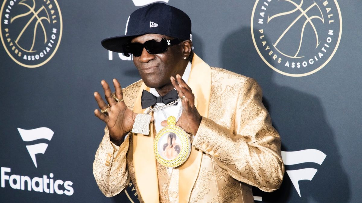 LAS VEGAS, NEVADA - JULY 08: Flavor Flav attends the Fanatics x NBPA Summer Players Party hosted by Michael Rubin at Tao Nightclub at The Venetian Resort Las Vegas on July 08, 2023 in Las Vegas, Nevada.