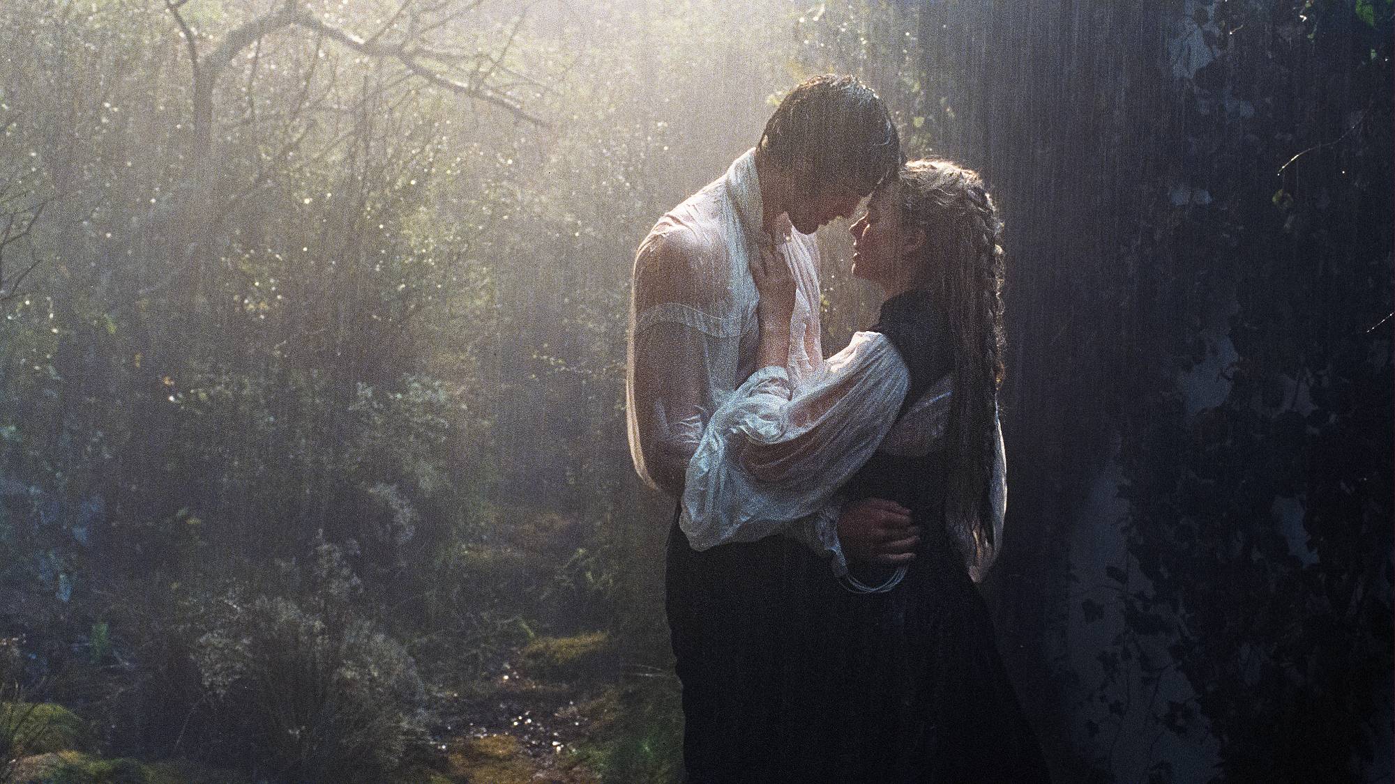 Jacob Elordi and Margot Robbie in "Wuthering Heights" (2026)