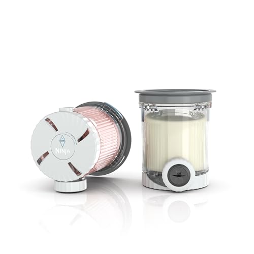 Ninja Swirl by Creami Pints and Lids - 2 Pack, Compatible With Nc700 Series Ninja Swirl Ice Cream &amp;amp; Soft Serve Makers, Bpa-Free &amp;amp; Dishwasher Safe, Grey Lids, Xsk7pntld2