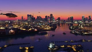 GTA 6 image grab showing the vast expanse of Vice City at night