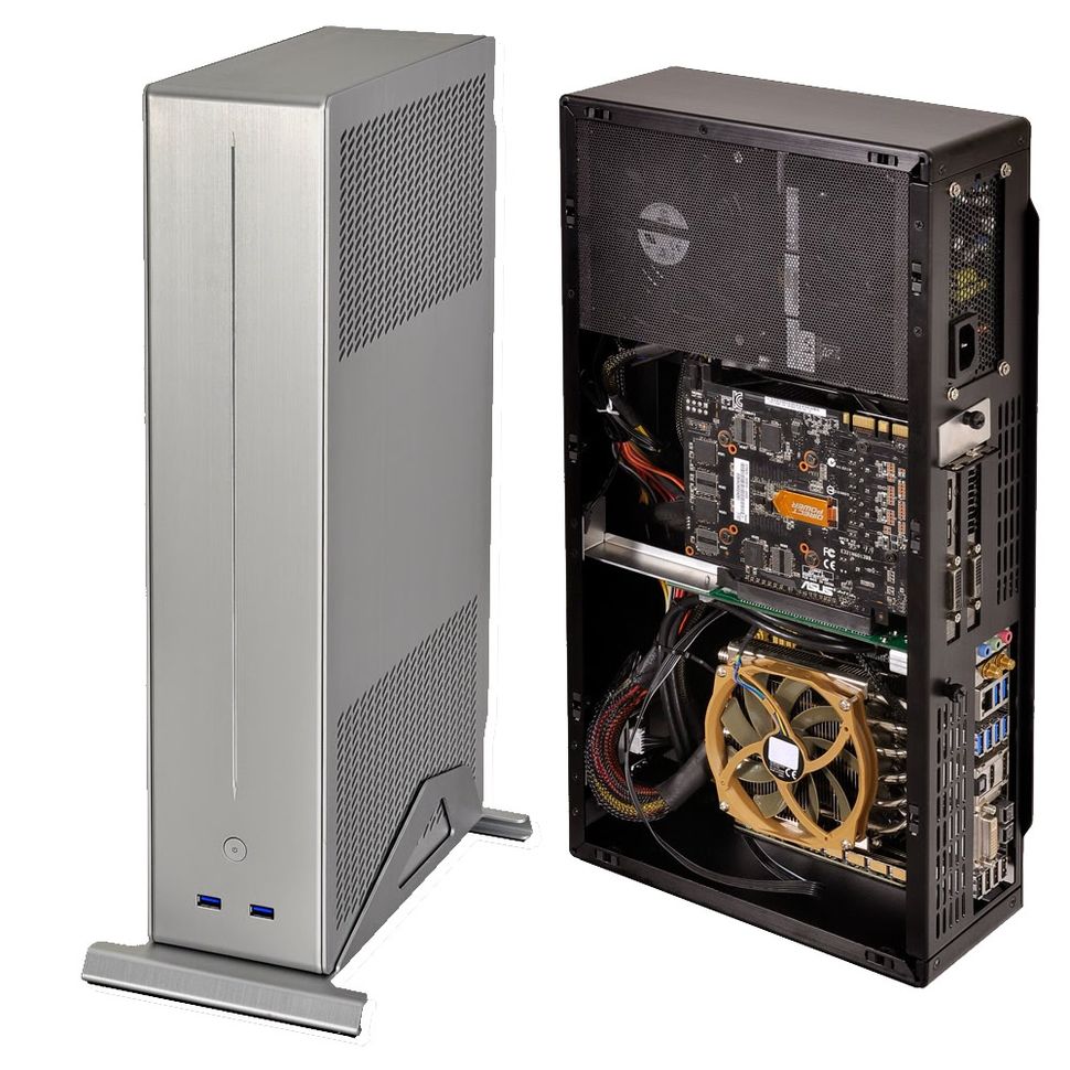 Itx tower. Корпус PC Mini ITX Slim. Micro ITX корпус Slim. Lian li PC-q19. Компьютеры Ultra Mini-ITX Slim.