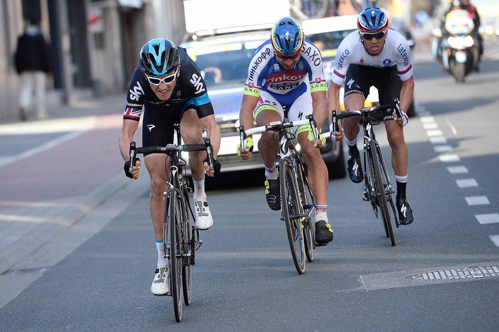 Thomas launches his winning move.