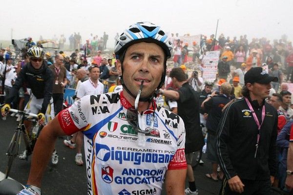 Former Giro champion Gilberto Simoni after finishing 13th on the Blockhaus.