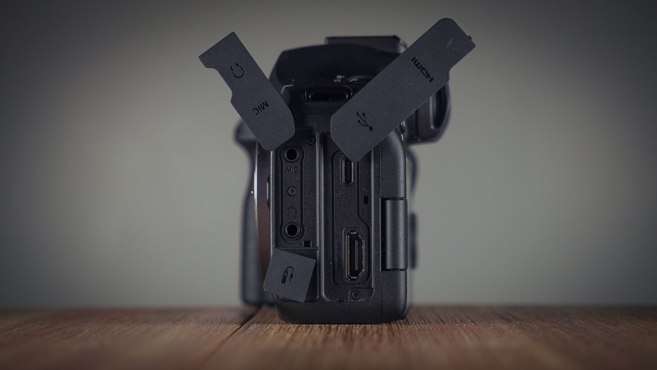 Canon EOS R6 Mark III on a wooden surface