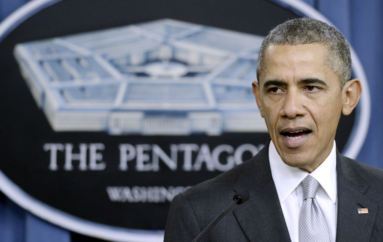 Obama holds a press conference.