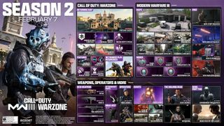 Call of Duty: Modern Warfare 3 and Warzone season 2 roadmap.