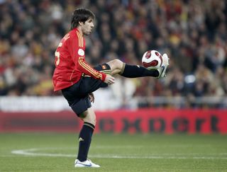 David Albelda in action for Spain against Sweden in a Euro 2008 qualifier in November 2007.