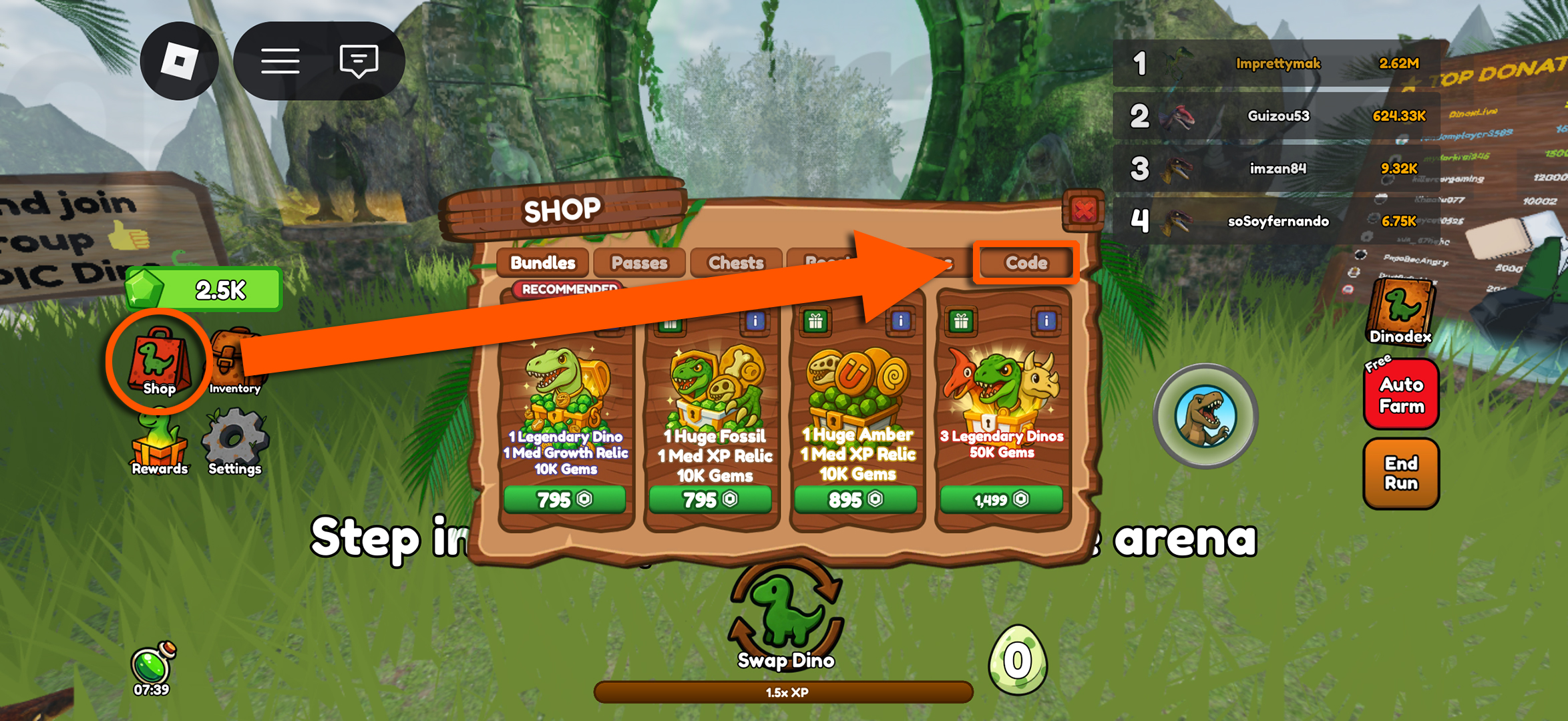 How to redeem Be Dino codes