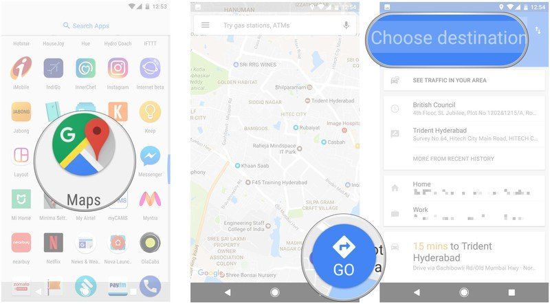 how to add destination on google maps iphone