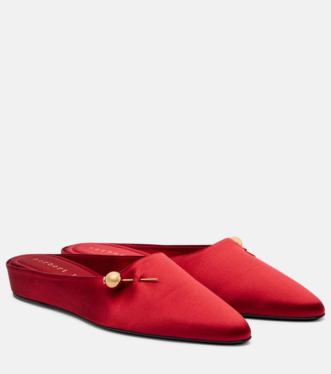 Sleep on It 30 Satin Mules in Red - Herbert Levine