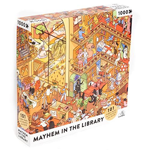Mayhem in the Library: Book Jigsaw Puzzle