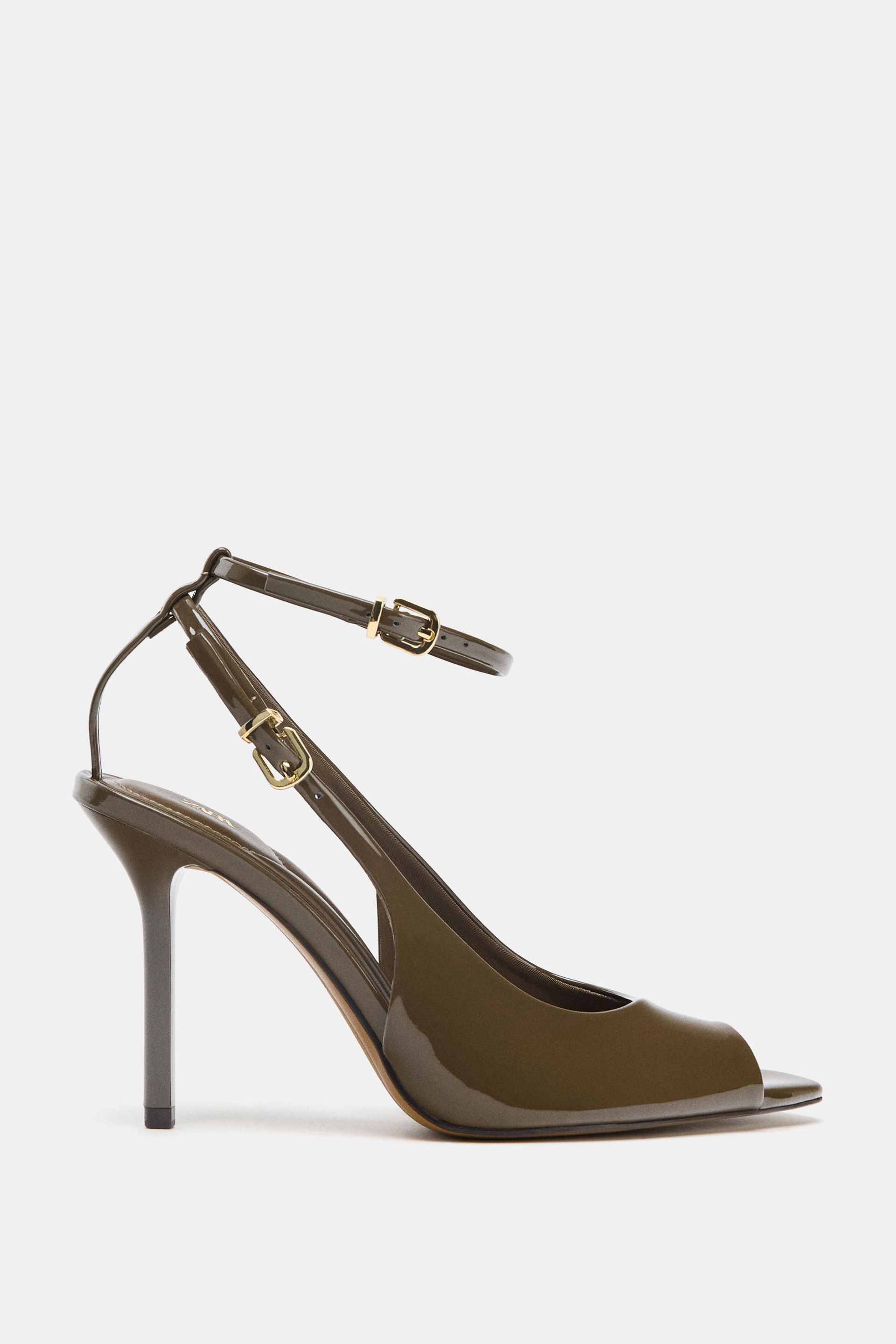 Open Toe Slingback Heels