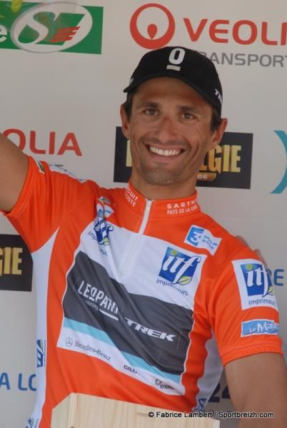 Daniele Bennati (Leopard Trek) looking genuinely pleased after winning the final stage.