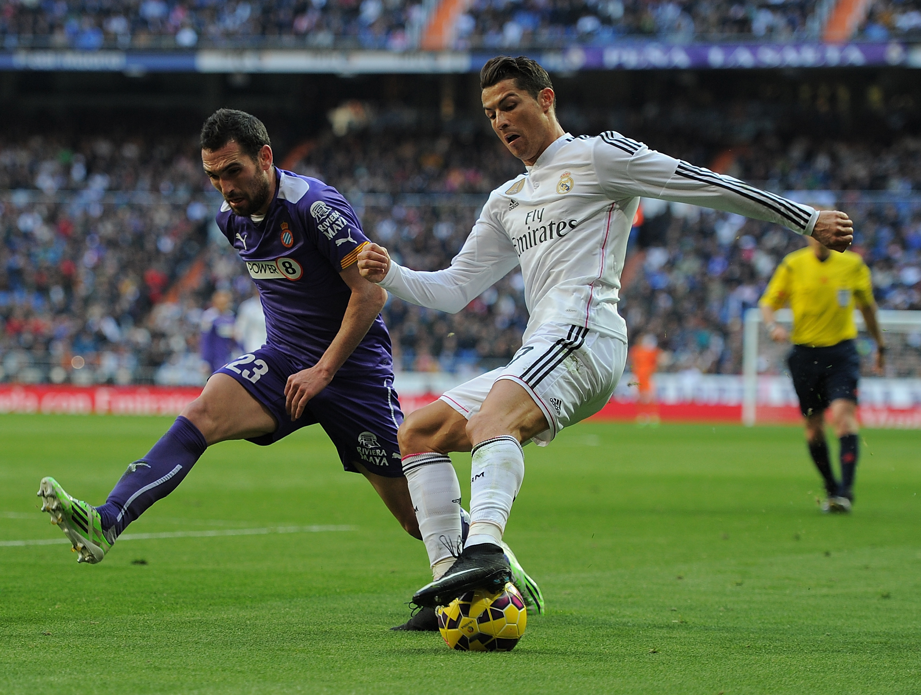 Cristiano Ronaldo in action for Real Madrid against Espanyol in January 2015.