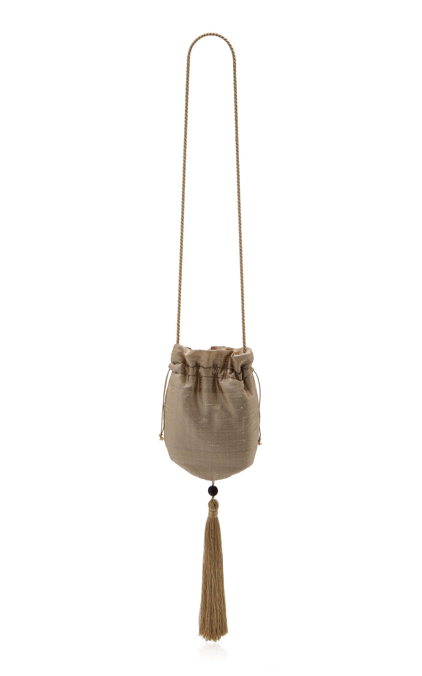 Exclusive La Isla &Eacute;toile Tasseled Silk Pouch