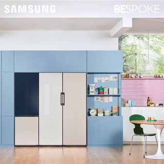samsung bespoke with modular refrigeration and wooden flooring