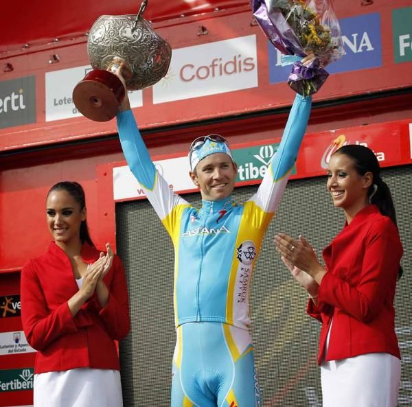 Fredrik Kessiakoff (Astana) on the podium.