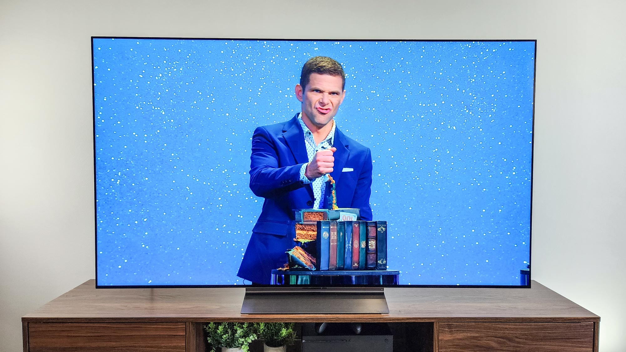 LG C4 OLED TV shown in a living room