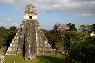 A temple in Tikal, one of the Maya city states.