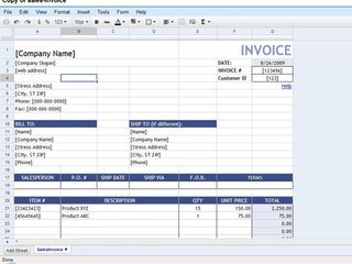 Sales invoice