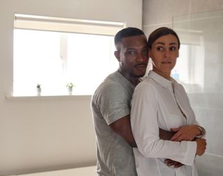Suranne Jones and Ashley Walters as Victoria and Chris.