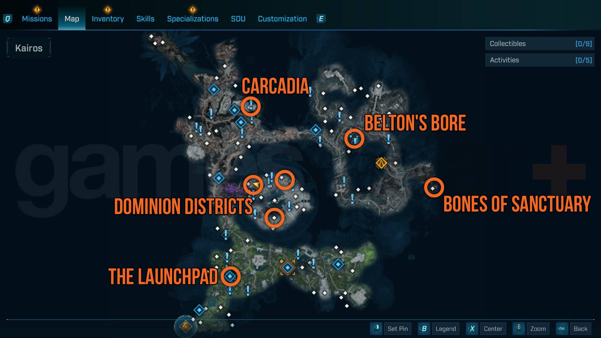Borderlands 4 respec machine kairos map