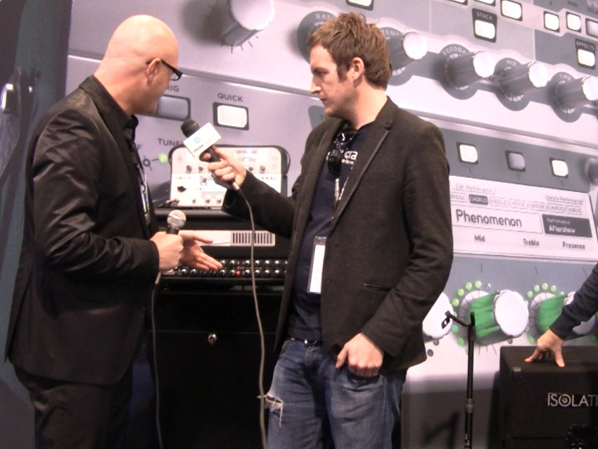 On the show floor at NAMM 2011 in Anaheim, CA