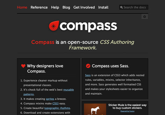 Refer to http://compass-style.org for all Compass-related questions