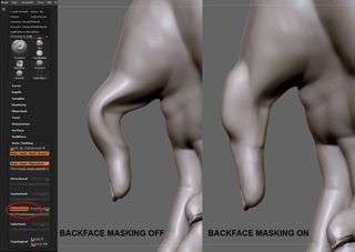 Turn on the 'Backface Masking' feature to avoid geometry collapsing
