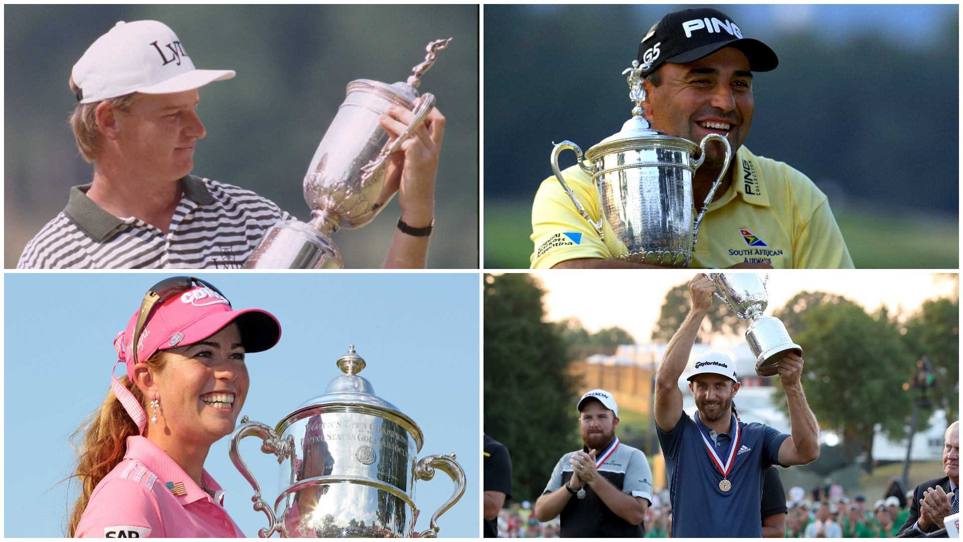 Ernie Els, Angel Cabrera, Paula Creamer and Dustin Johnson 