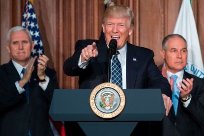 President Trump, Vice President Trump and EPA head Scott Pruitt.