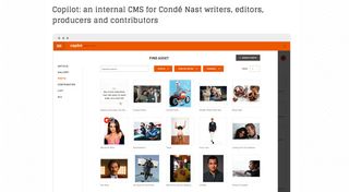 Lewis has spent the last year working on an internal CMS for the entirety of Condé Nast and all of its brands