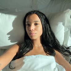 Woman with glowing skin