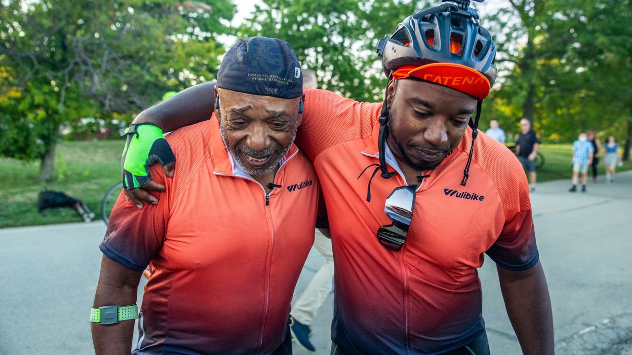 Donnie and Eric Seals after completing their 3-day ride from St.Louis to Chicago