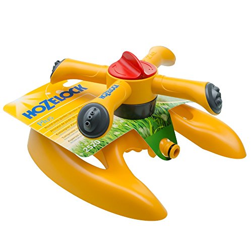 Hozelock - Sprinkler Rotating Plus 254 M&amp;sup2;: Spray Sprinkler on Sled for Medium-Sized Surfaces (&amp;oslash; 18m): 2 Spray Patterns for Even Coverage Watering [2520p0000]