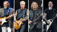 Collage of (L to R) Stephen Stills, Mike McCready, Geezer Butler and Scott Ian