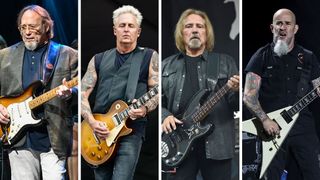 Collage of (L to R) Stephen Stills, Mike McCready, Geezer Butler and Scott Ian