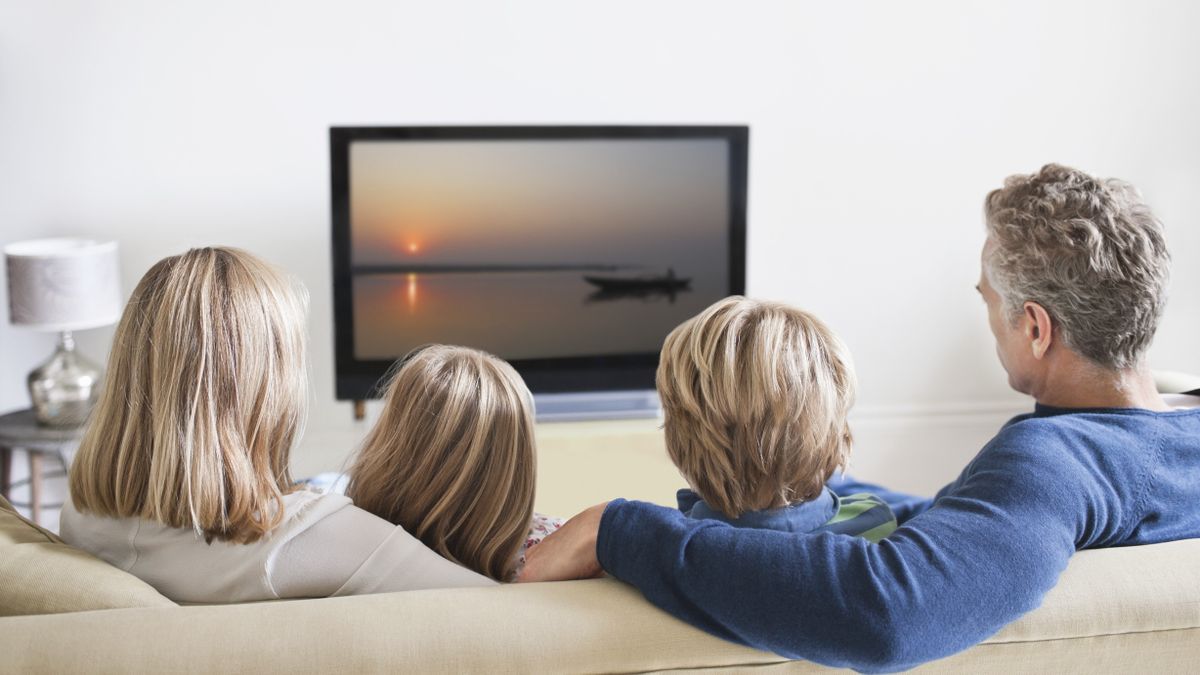 Family Watching TV