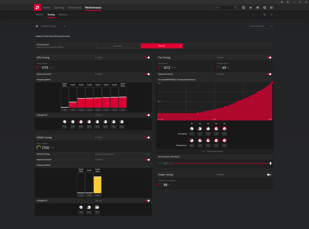 Mining Settings used for AMD and Nvidia legacy GPUs