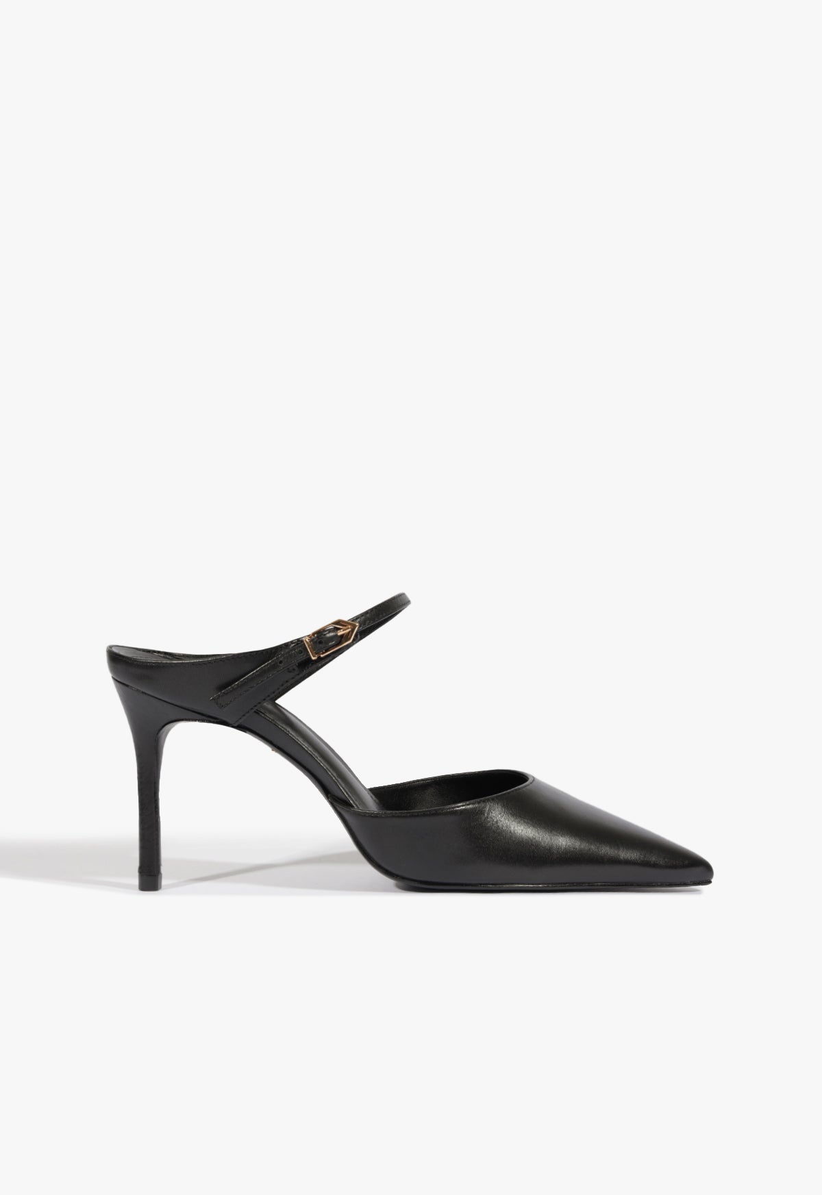 Laura Mule Leather Pump - 5 / Black / Leather