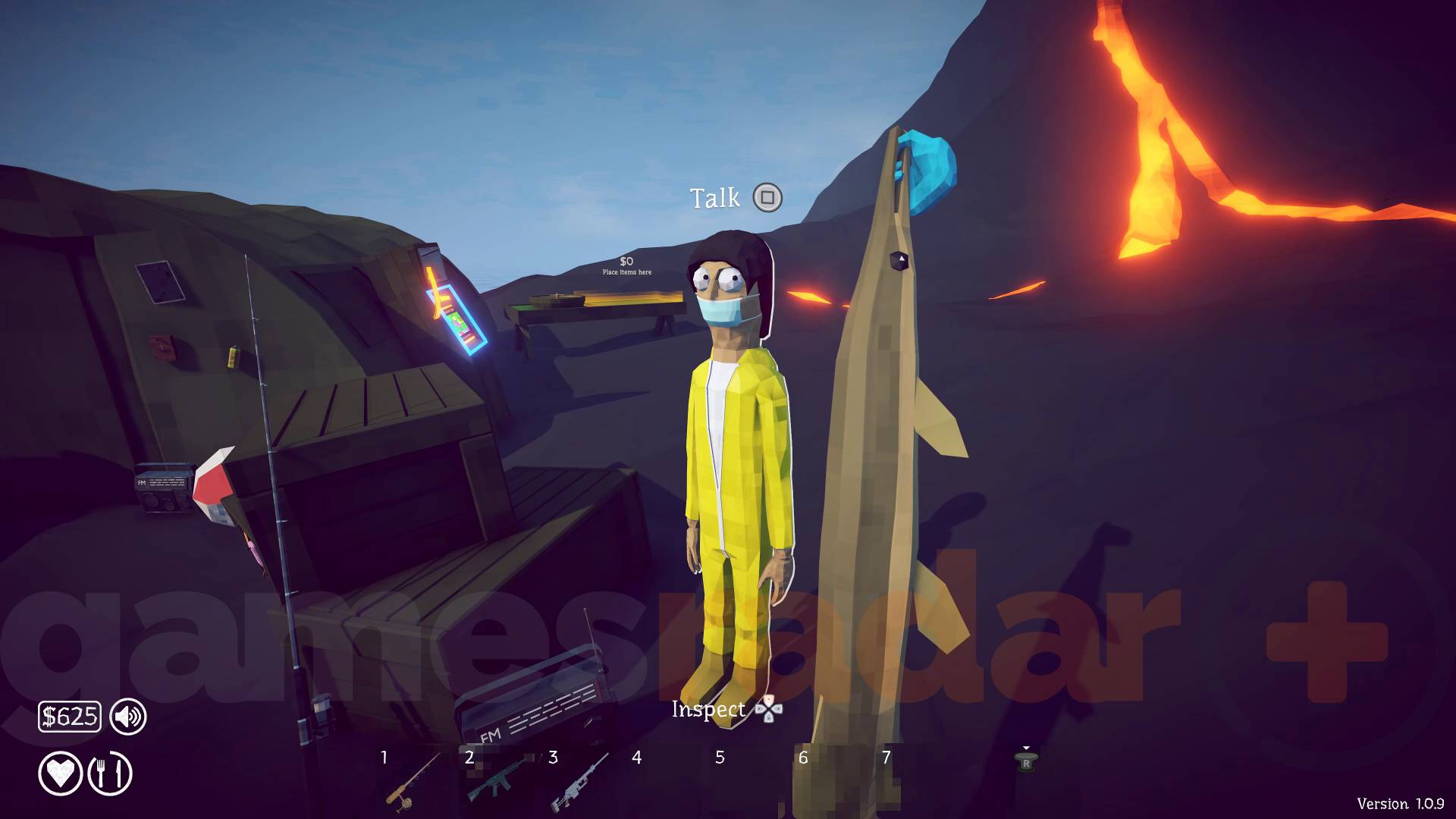 How to Fish walkthrough player holding garfish in front of scientist