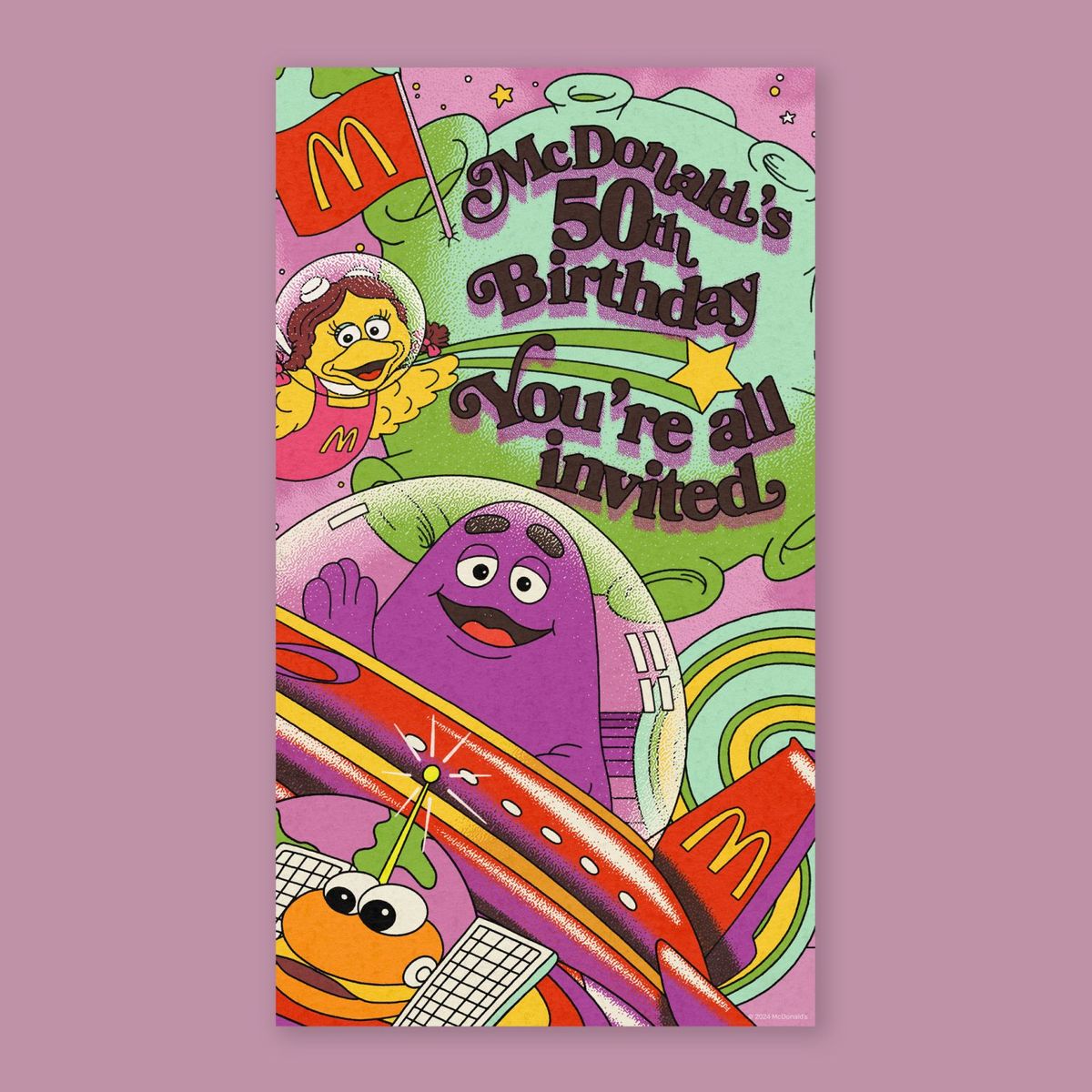 McDonald's retro 50th birthday ads